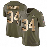 Nike Steelers 34 Terrell Edmunds Olive Gold Salute To Service Limited Jersey Dzhi,baseball caps,new era cap wholesale,wholesale hats